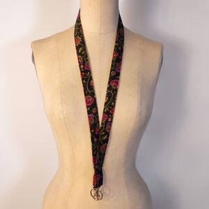 Women's Lanyard Floral Patterned  Made With Vintage Cotton Flannel